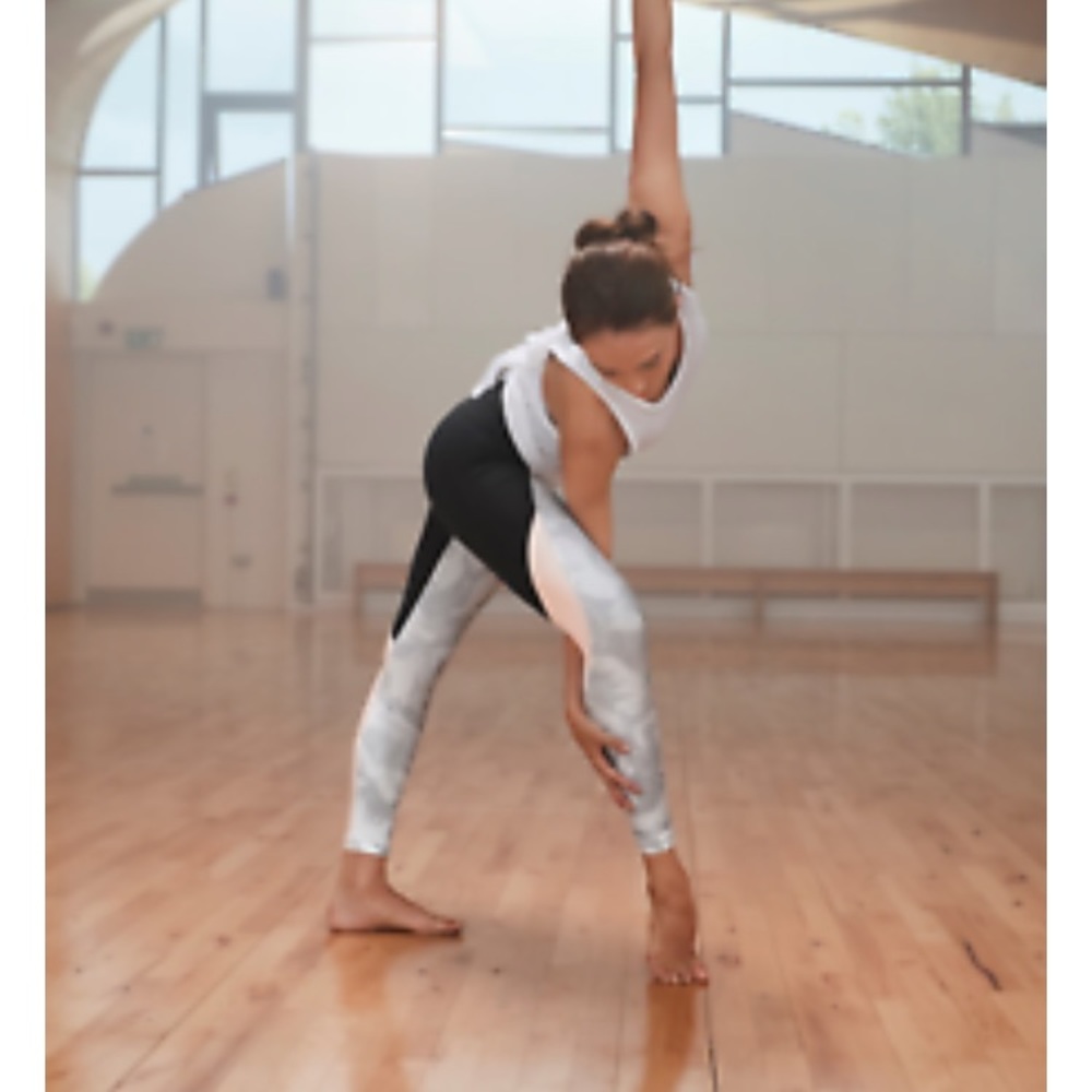 Pink White Marble Athleta Legging-NWT-Medium